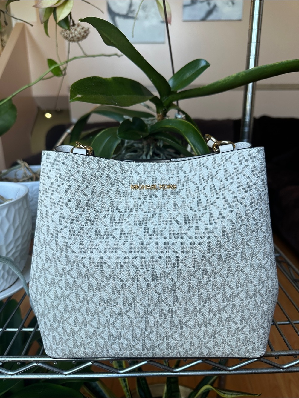 Michael Kors Pratt Medium Signature Logo Shoulder Bag